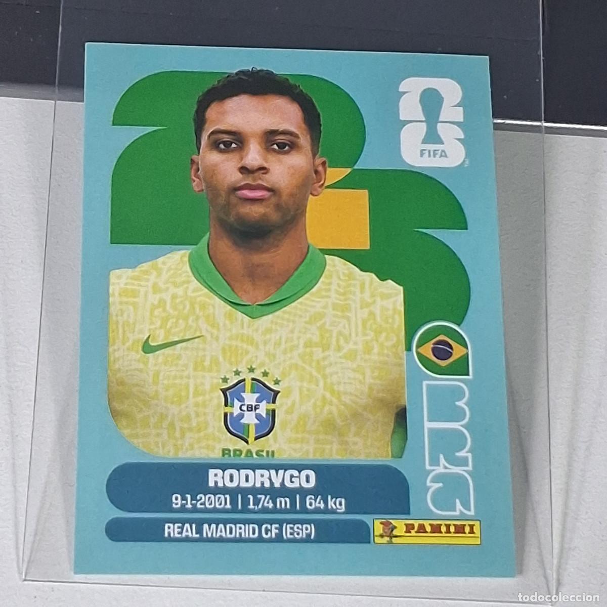 Cromos de F&uacute;tbol: B24 BRA15 RODRYGO 15 BRAZIL BRASIL BRA MUNDIAL FIFA WORLD CUP 2026 STICKER PANINI