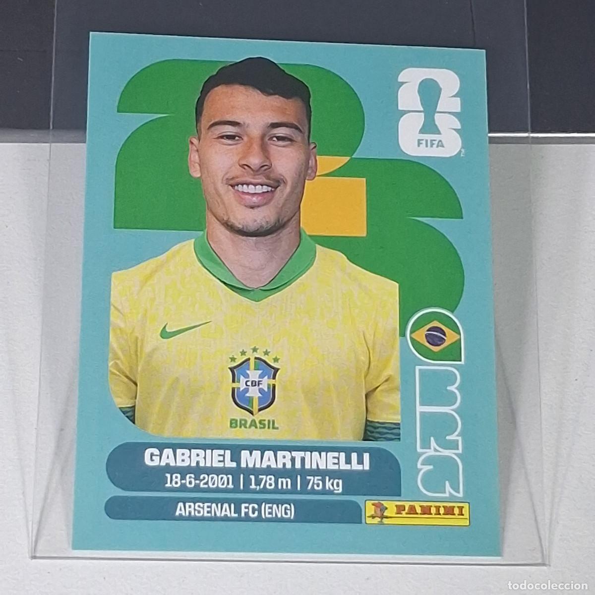 Cromos de F&uacute;tbol: B24 BRA18 GABRIEL MARTINELLI 18 BRAZIL BRASIL BRA MUNDIAL FIFA WORLD CUP 2026 STICKER PANINI