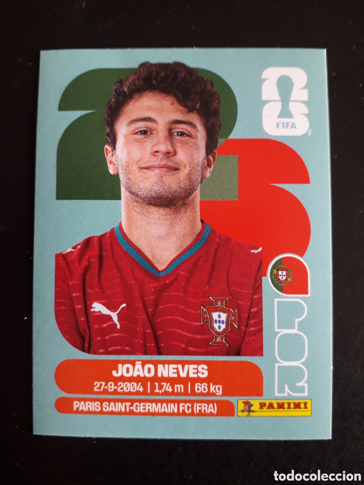 Cromos de Futebol: JO&Atilde;O NEVES PORTUGAL POR 14 MUNDIAL F&Uacute;TBOL 2026 FIFA WORLD CUP PANINI SIN PEGAR PEDIDO M&Iacute;NIMO 3&euro;