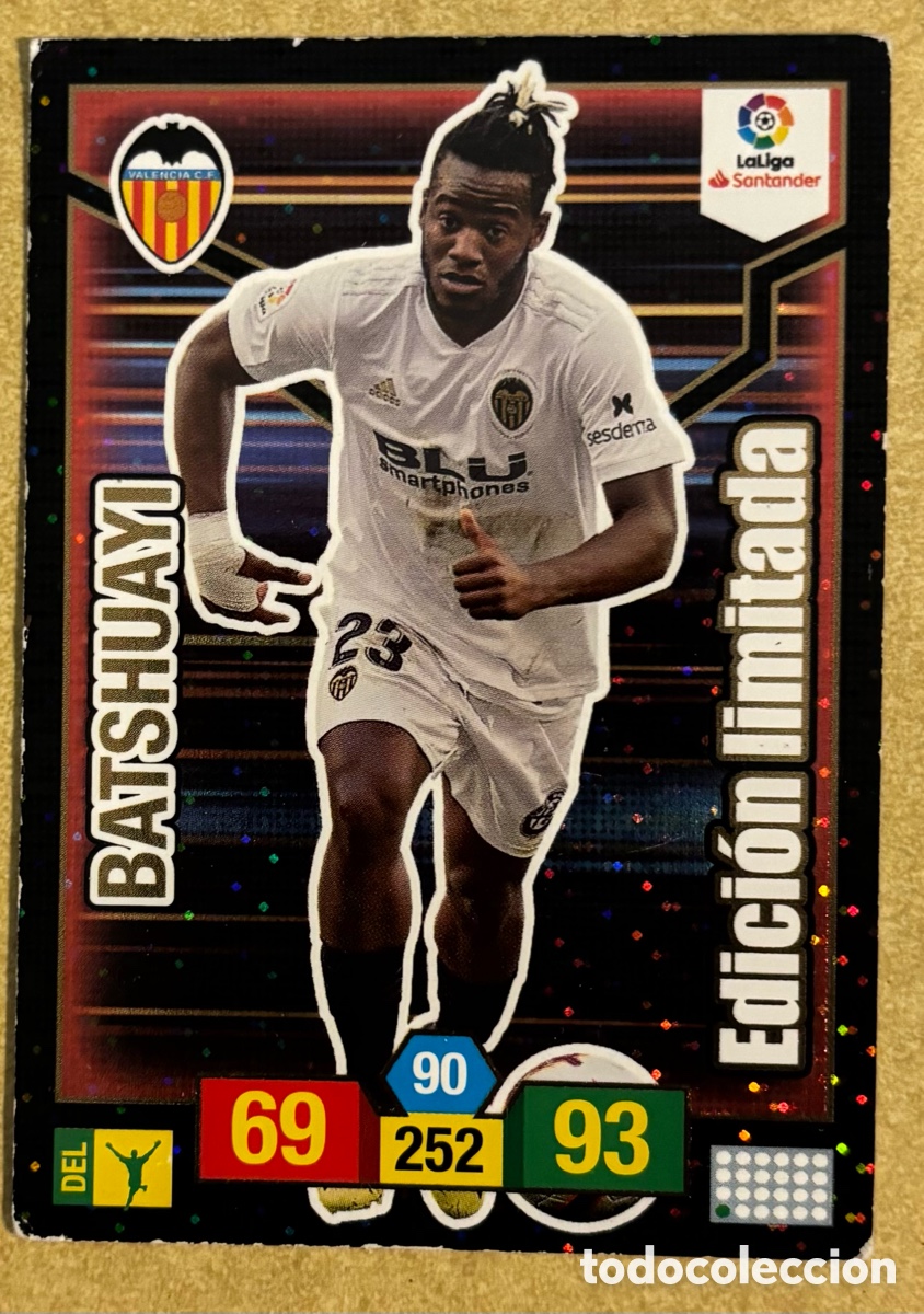 Cromos de Futebol: BATSHUAYI (VALENCIA). CARTA EDICI&Oacute;N LIMITADA PANINI ADRENALYN XL LA LIGA 2018-19.