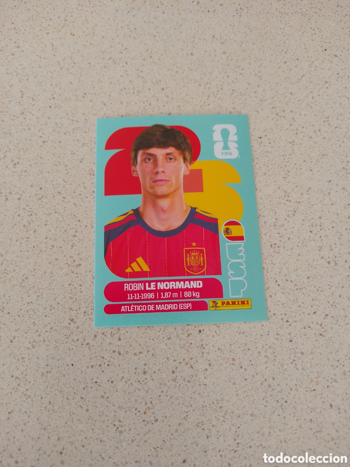 Cartes &agrave; collectionner de Football: CROMO NUMERO 3 LE NORMAND ESPA&Ntilde;A. MUNDIAL 2026. PANINI