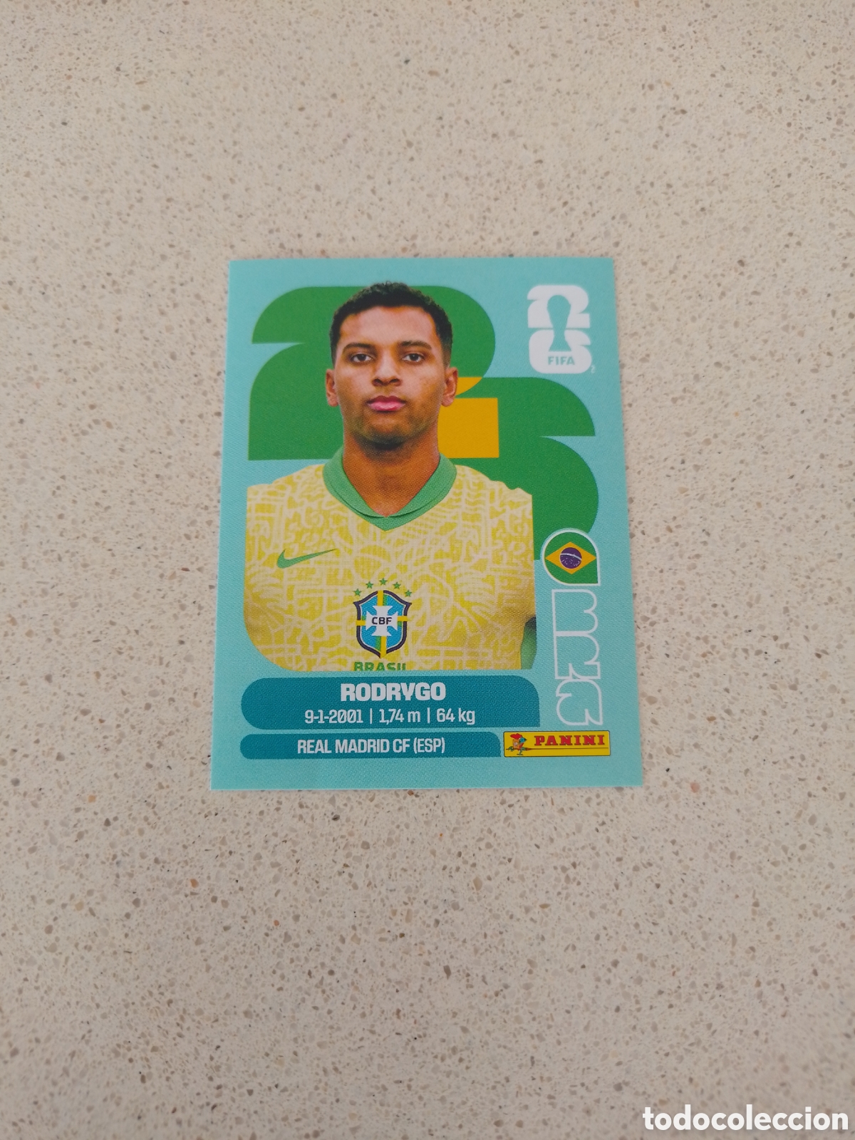 Figurine di Calcio: CROMO NUMERO 15 RODRYGO BRASIL. MUNDIAL 2026. PANINI