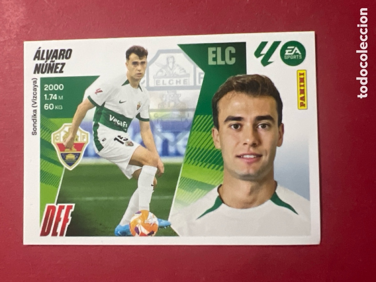 Cromos de Futebol: C4451. liga este 2025 2026 25 26 nuevo elche n&ordm; 5 alvaro nu&ntilde;ez