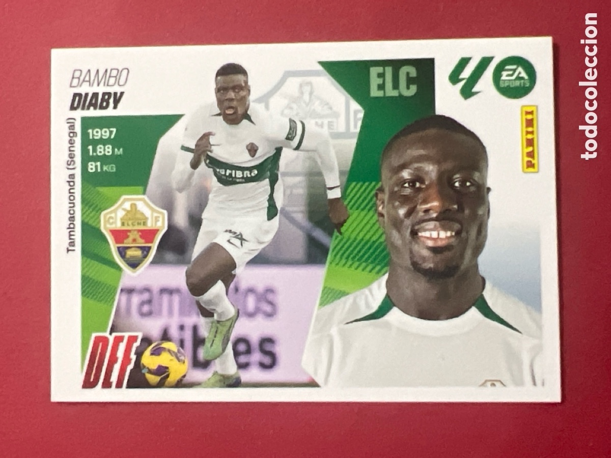 Cromos de Futebol: C4452. LIGA ESTE 2025 2026 25 26 N&ordm; 6 DIABY ELCHE NUEVO SIN PEGAR