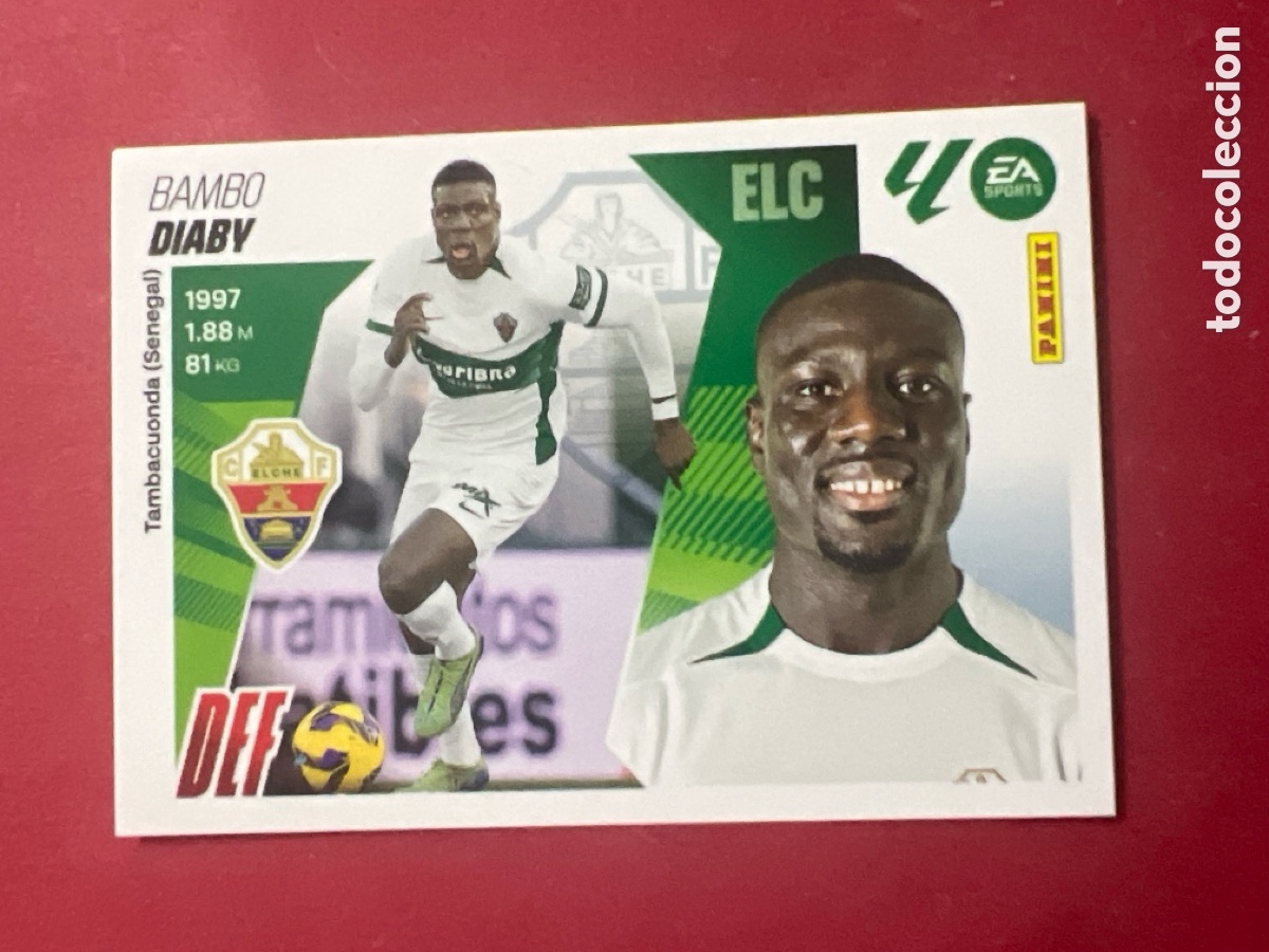 Cromos de Futebol: C4453. LIGA ESTE 2025 2026 25 26 N&ordm; 6 DIABY ELCHE NUEVO SIN PEGAR