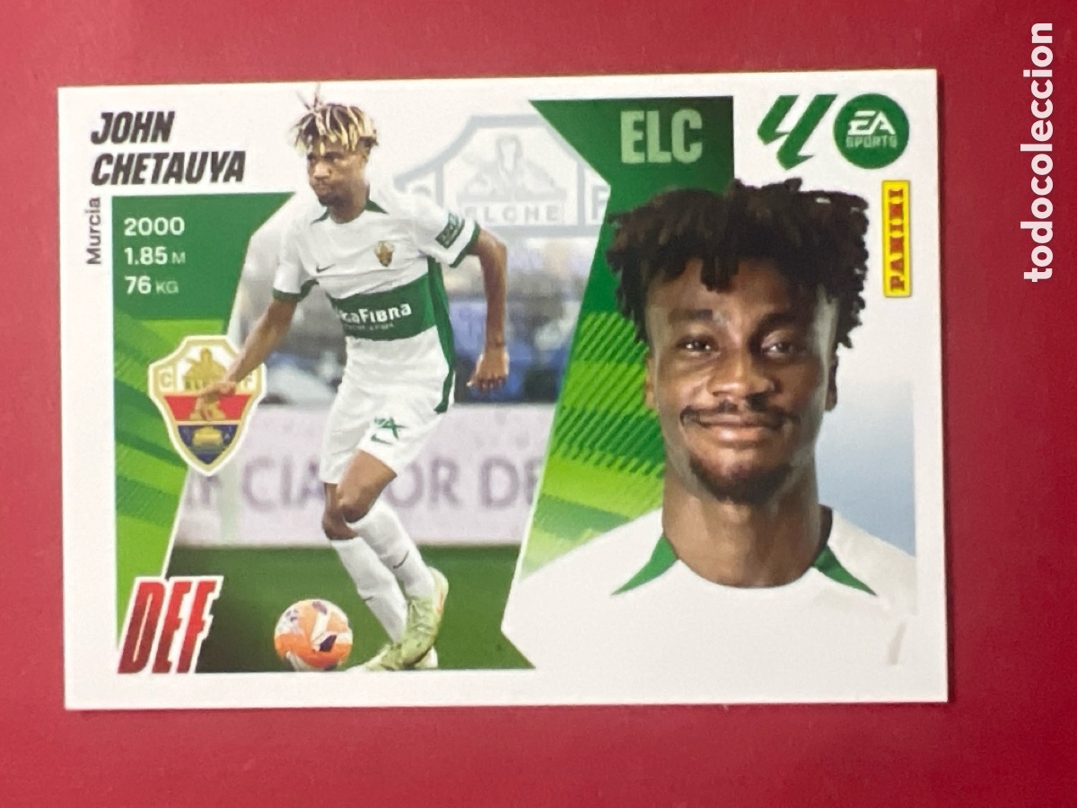 Cromos de Futebol: C4457. John Chetauya 8 Elche Liga Este 2025 2026 25 26