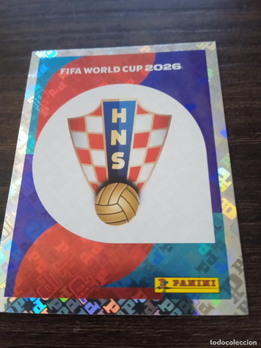 Cromos de F&uacute;tbol: Cromo Mundial Futbol 2026 Panini canada usa Mexico Croacia escudo CRO 1