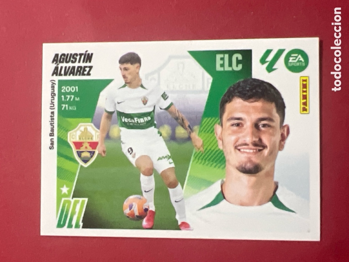 Cromos de F&uacute;tbol: C4477. AGUSTIN ALVAREZ ELCHE N&ordm; 17 LIGA ESTE 25 26 2025 2026 PANINI