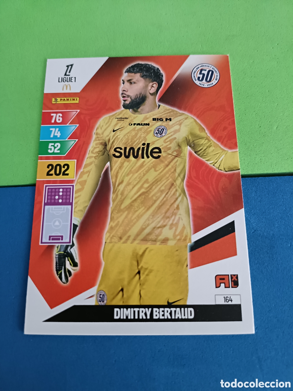 Fu&szlig;ball-Sticker: LIGUE 1 FRANCIA FRANCE ADRENALYN XL 24 25 2024 2025 - 164 Bertaud