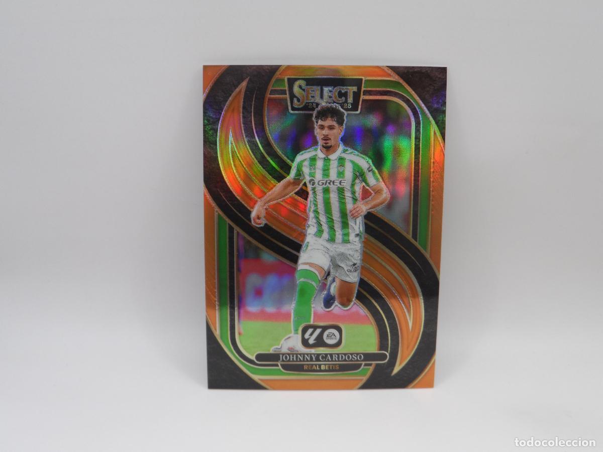 Cromos de F&uacute;tbol: 132 JOHNNY CARDOSO NUMERADA /49 ORANGE PRIZM BETIS PANINI SELECT 2024 2025 24 25