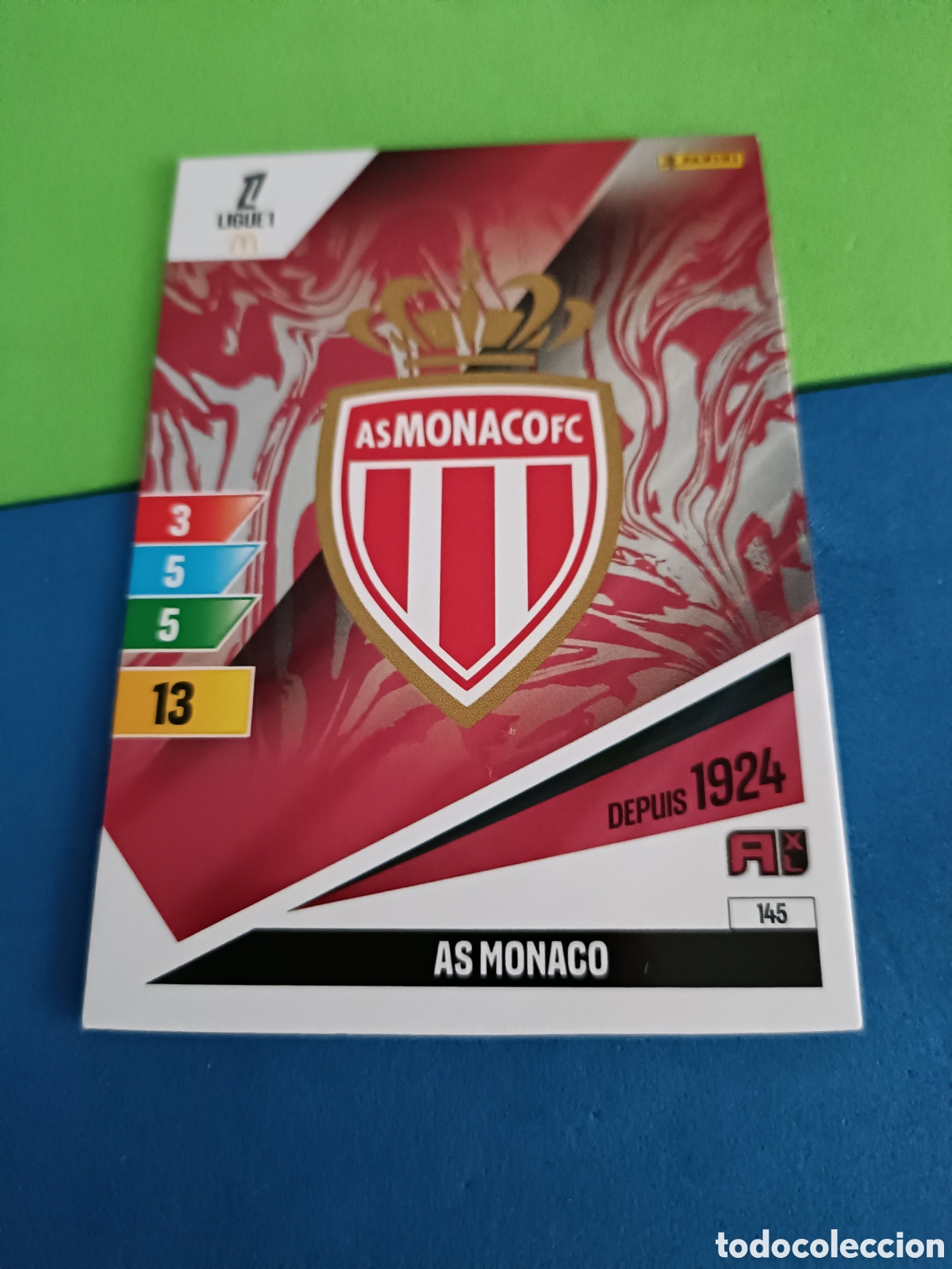 Cromos de F&uacute;tbol: LIGUE 1 FRANCIA FRANCE ADRENALYN XL 24 25 2024 2025 - 145 Escudo M&oacute;naco