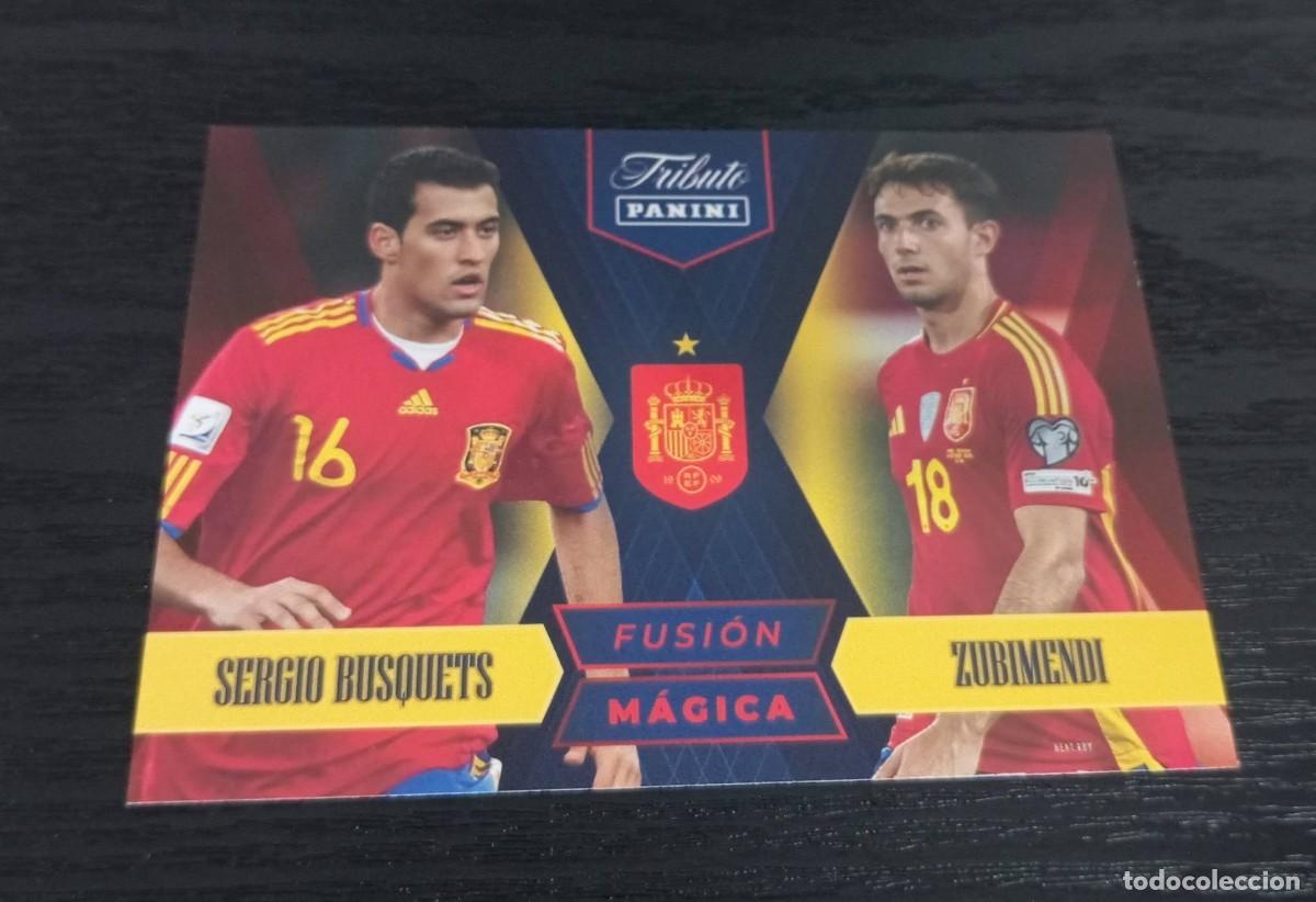 Cromos de F&uacute;tbol: -PANINI TRIBUTO SELECCION ESPA&Ntilde;OLA 2010-2026 : 84 BUSQUETS / ZUBIMENDI -- FUSION MAGICA --