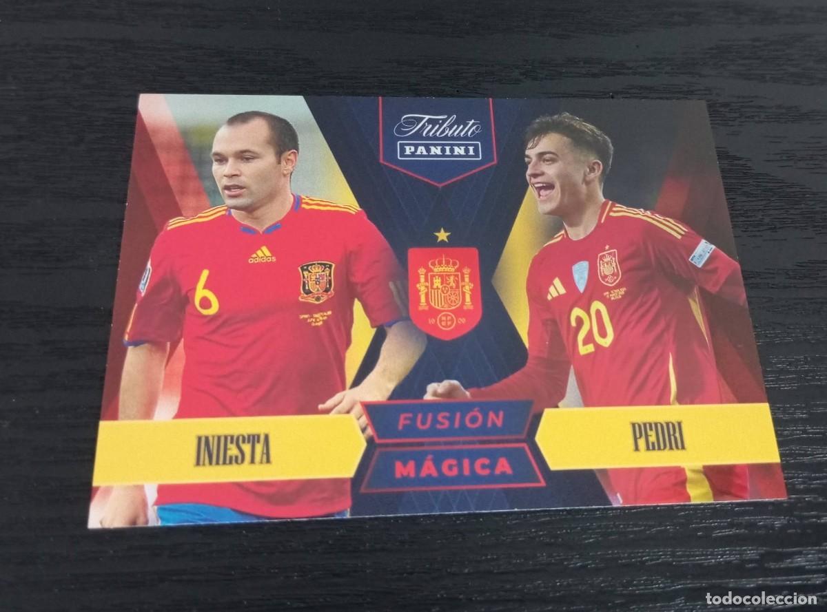 Cromos de F&uacute;tbol: -PANINI TRIBUTO SELECCION ESPA&Ntilde;OLA 2010-2026 : 85 INIESTA / PEDRI -- FUSION MAGICA --