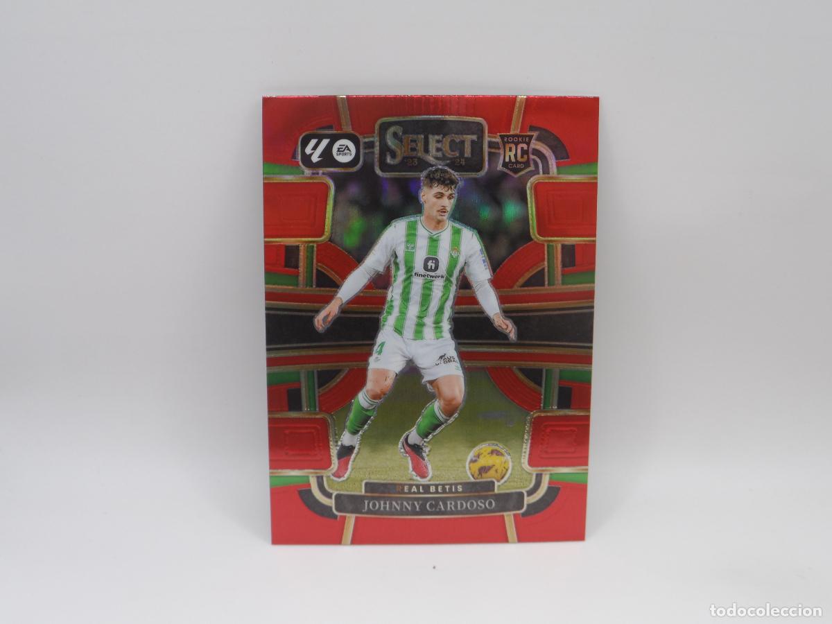 Cromos de F&uacute;tbol: 63 JOHNNY CARDOSO ROOKIE PARALELA RED ROJO BETIS PANINI SELECT LIGA 2023 2024 23 24 PRIZM