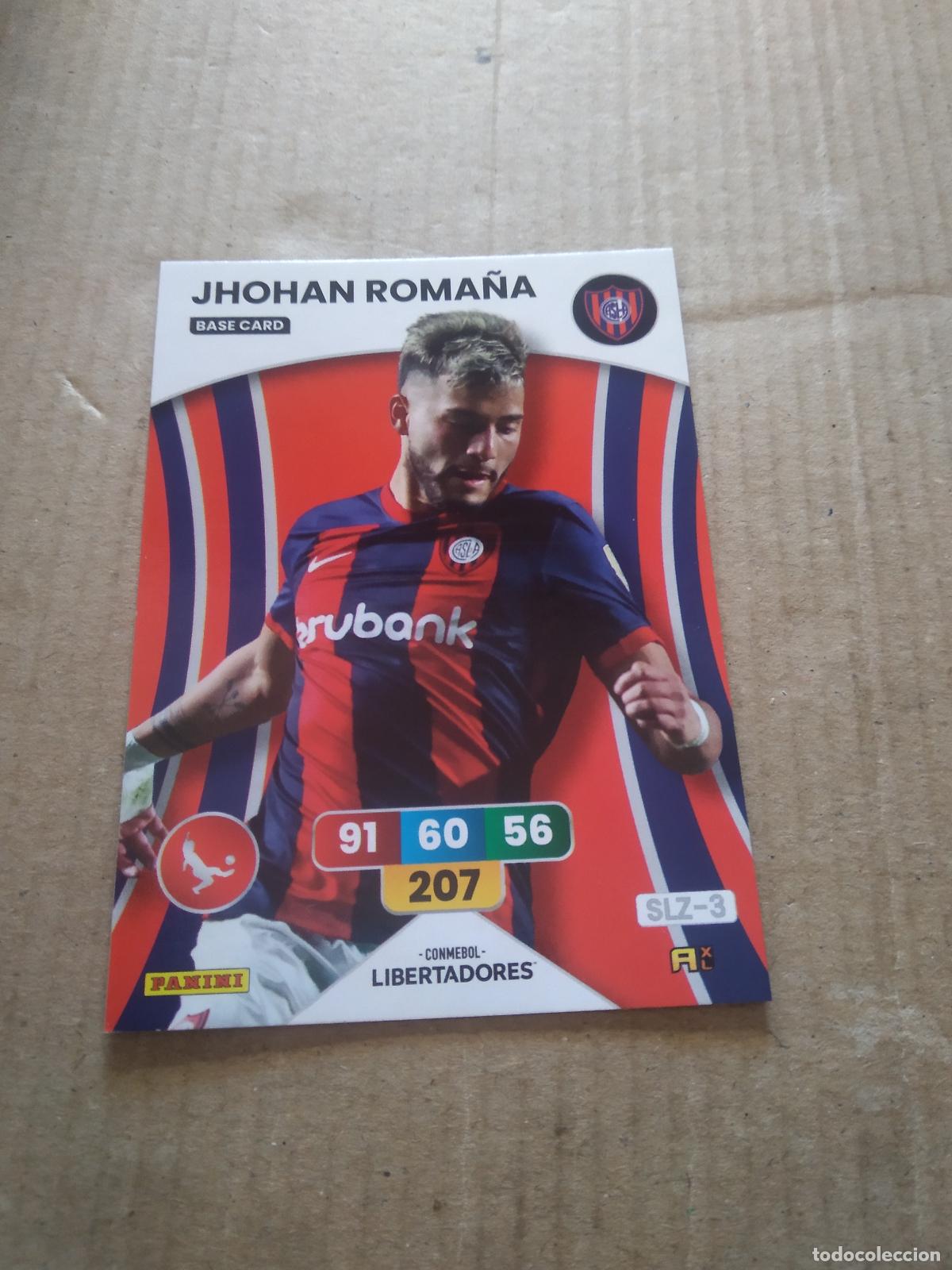 Figurine di Calcio: JHOHAN ROMA&Ntilde;A SAN LORENZO CROMO FUTBOL PANINI ADRENALYN CONMEBOL LIBERTADORES SUDAMERICANA 2024