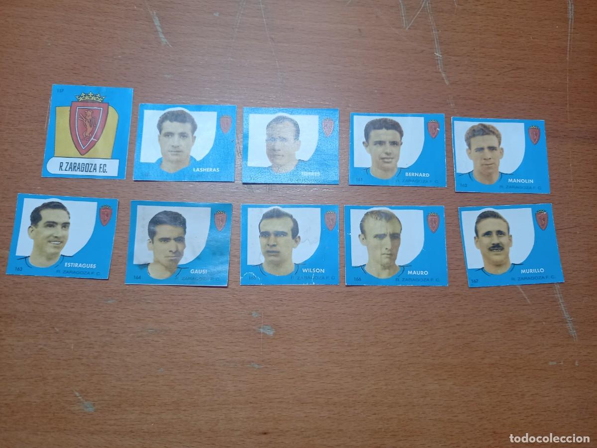 Football Stickers: LOTE CROMOS BRUGUERA 1958 DEL ZARAGOZA 10 CROMOS