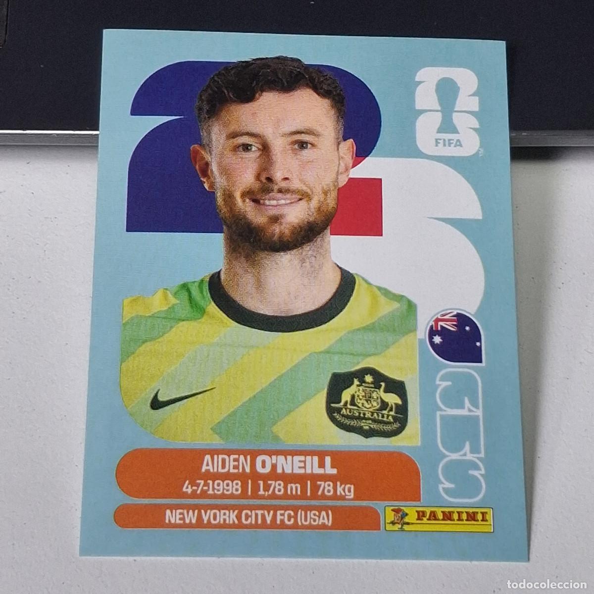 Football Stickers: B25 AUS14 AIDEN O'NEILL 14 AUSTRALIA AUS MUNDIAL FIFA WORLD CUP 2026 STICKER PANINI