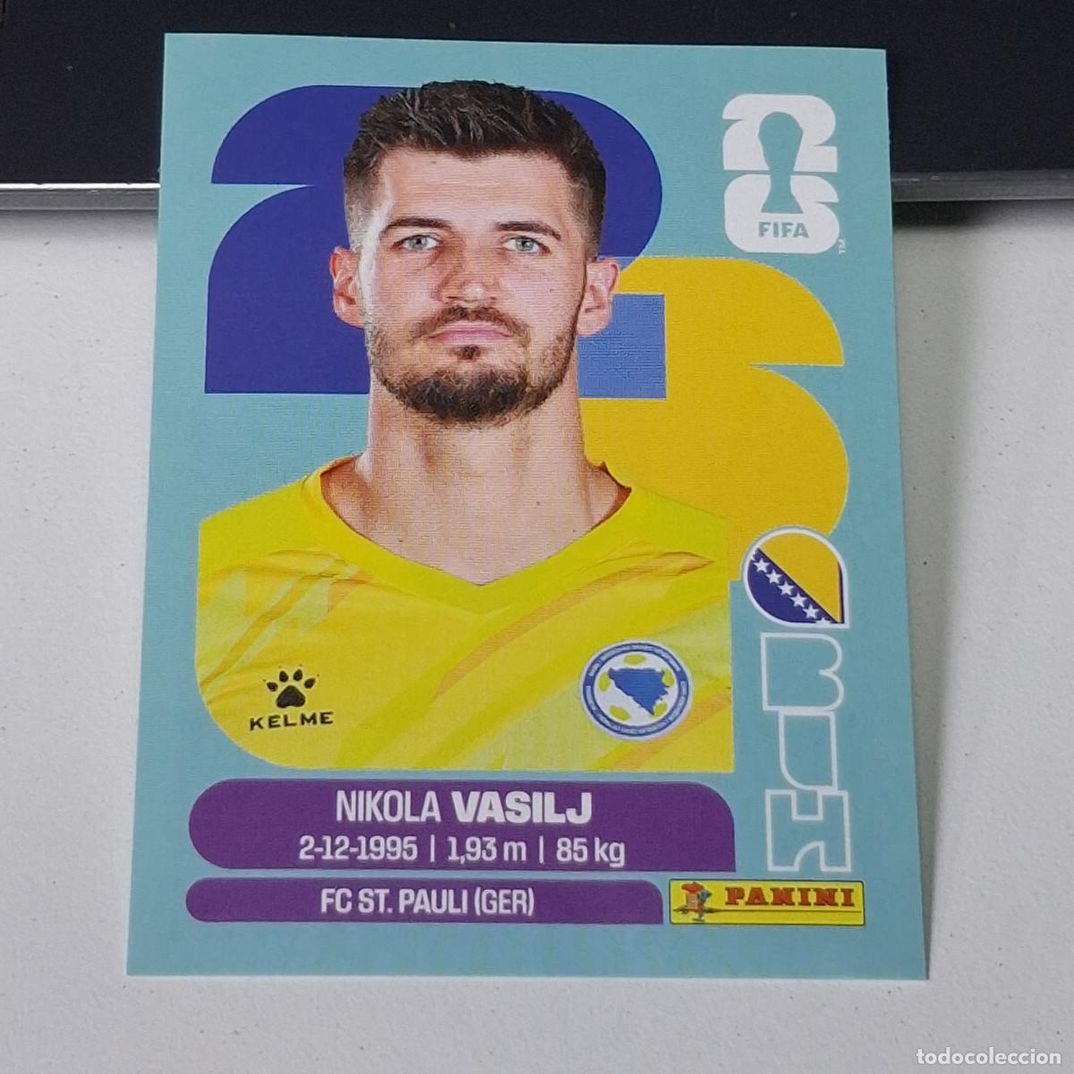 Football Stickers: B25 BIH 2 BIH2 NIKOLA VASILJ BOSNIA HERZEGOVINA MUNDIAL FIFA WORLD CUP 2026 STICKER PANINI