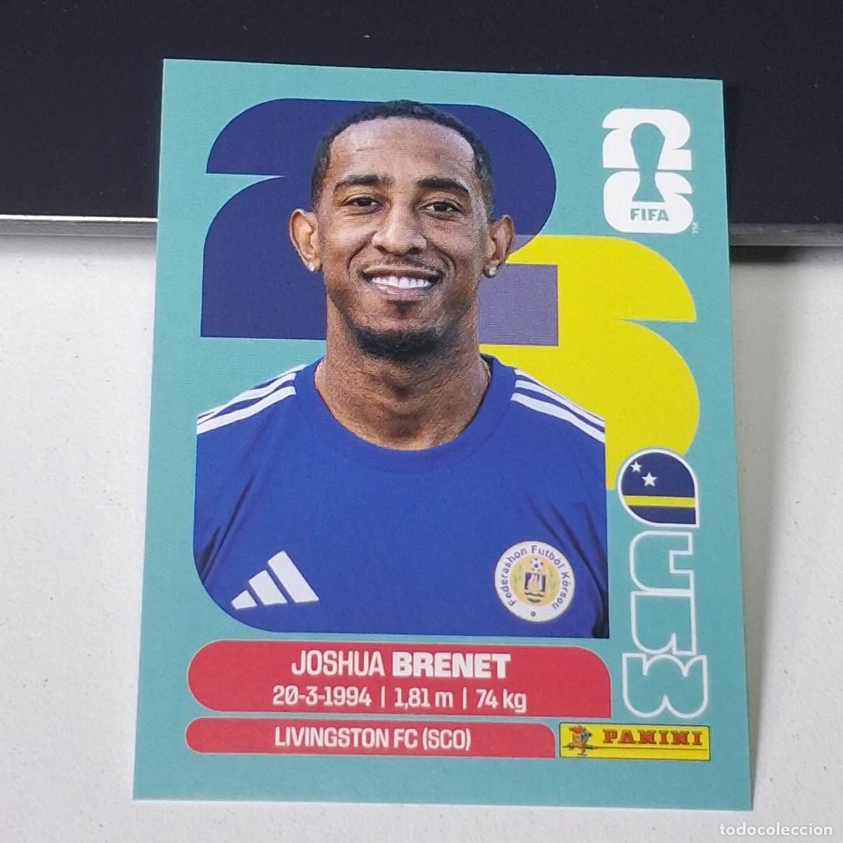 Cromos de F&uacute;tbol: B25 CUW6 JOSHUA BRENET 6 CURAZAO CURA&Ccedil;AO CUW MUNDIAL FIFA WORLD CUP 2026 STICKER PANINI