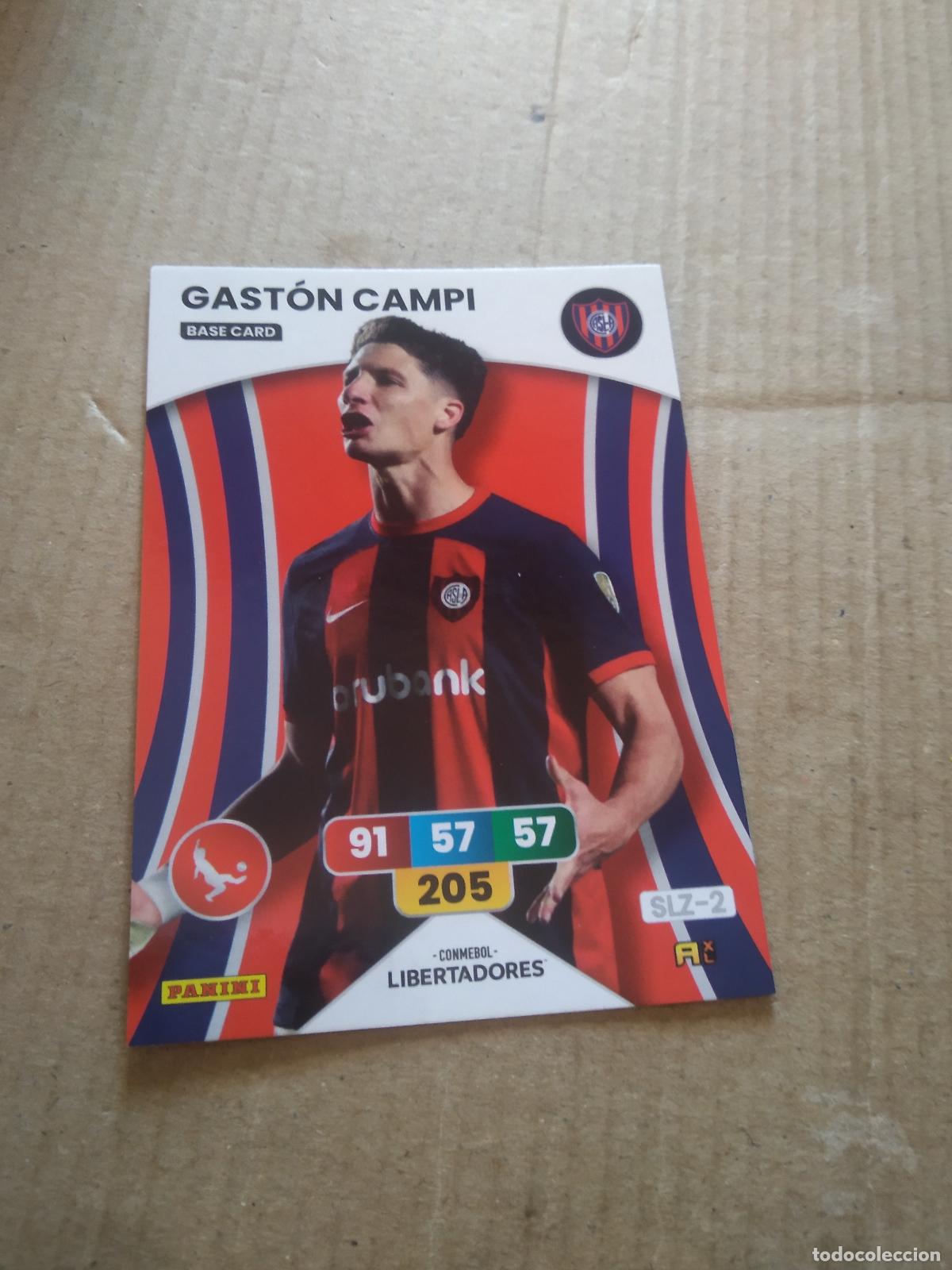 Cromos de F&uacute;tbol: GASTON CAMPI SAN LORENZO CROMO FUTBOL PANINI ADRENALYN CONMEBOL LIBERTADORES SUDAMERICANA 2024