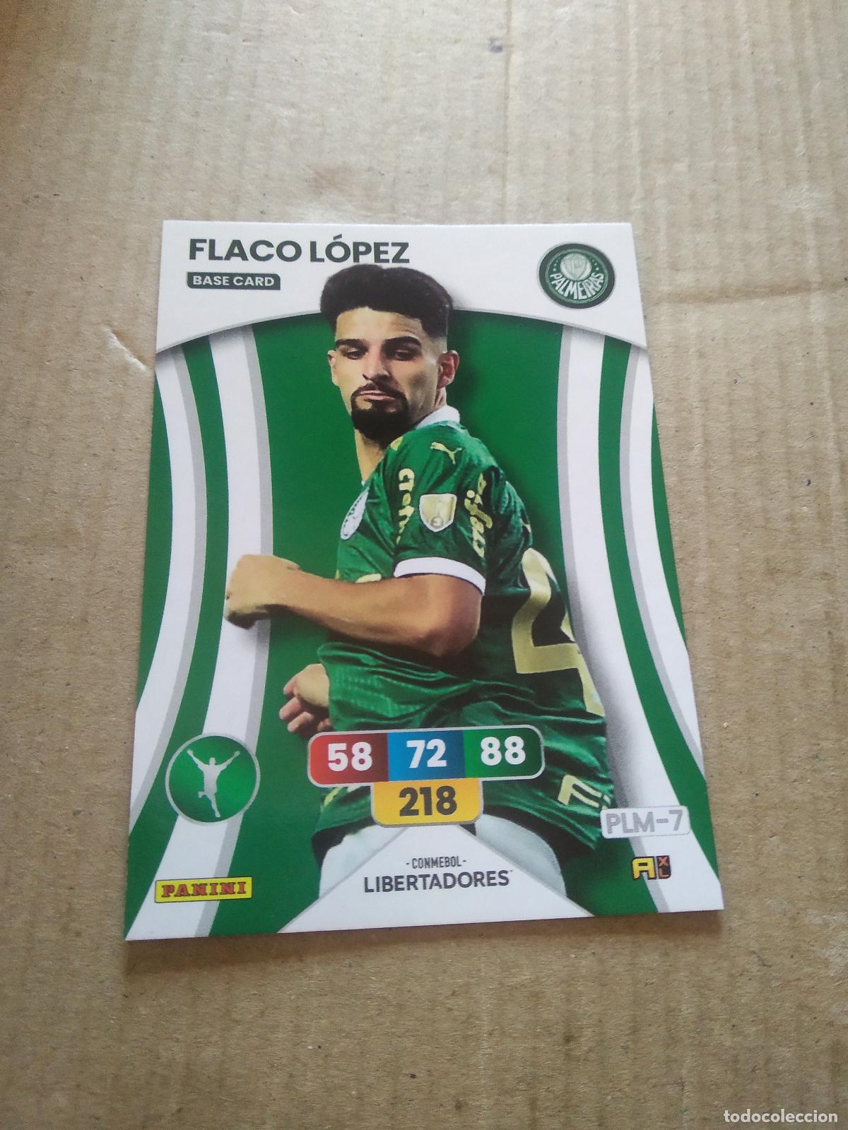 Cromos de F&uacute;tbol: FLACO LOPEZ PALMEIRAS CROMO FUTBOL PANINI ADRENALYN CONMEBOL LIBERTADORES SUDAMERICANA 2024