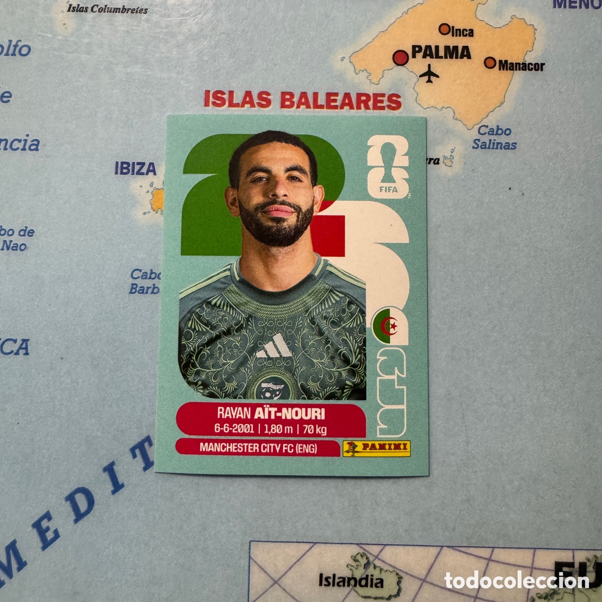 Fu&szlig;ball-Sticker: Argelia n&uacute;mero 5 cromo panini Mundial Fifa World Cup 2026