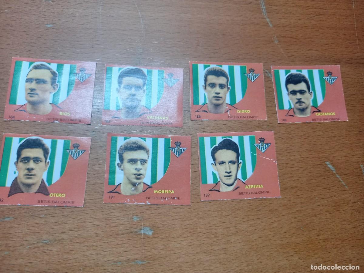 Fu&szlig;ball-Sticker: LOTE CROMOS BRUGUERA 1958 DEL BETIS 7 CROMOS
