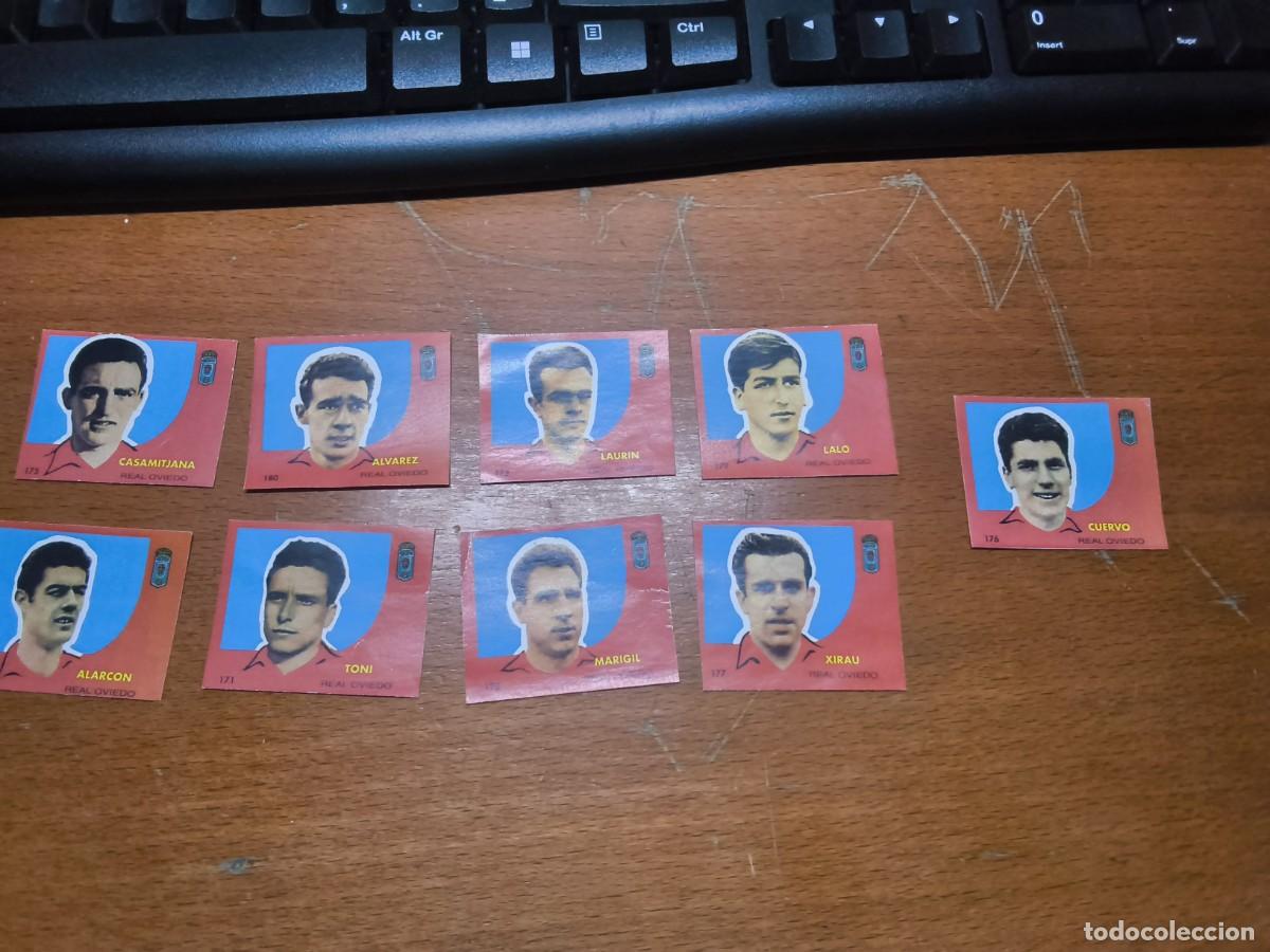 Fu&szlig;ball-Sticker: LOTE CROMOS BRUGUERA 1958 DEL OVIEDO 9 CROMOS