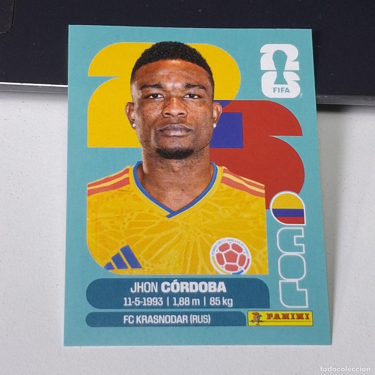 Fu&szlig;ball-Sticker: B25 COL18 JHON C&Oacute;RDOBA 18 COLOMBIA COL MUNDIAL FIFA WORLD CUP 2026 STICKER PANINI