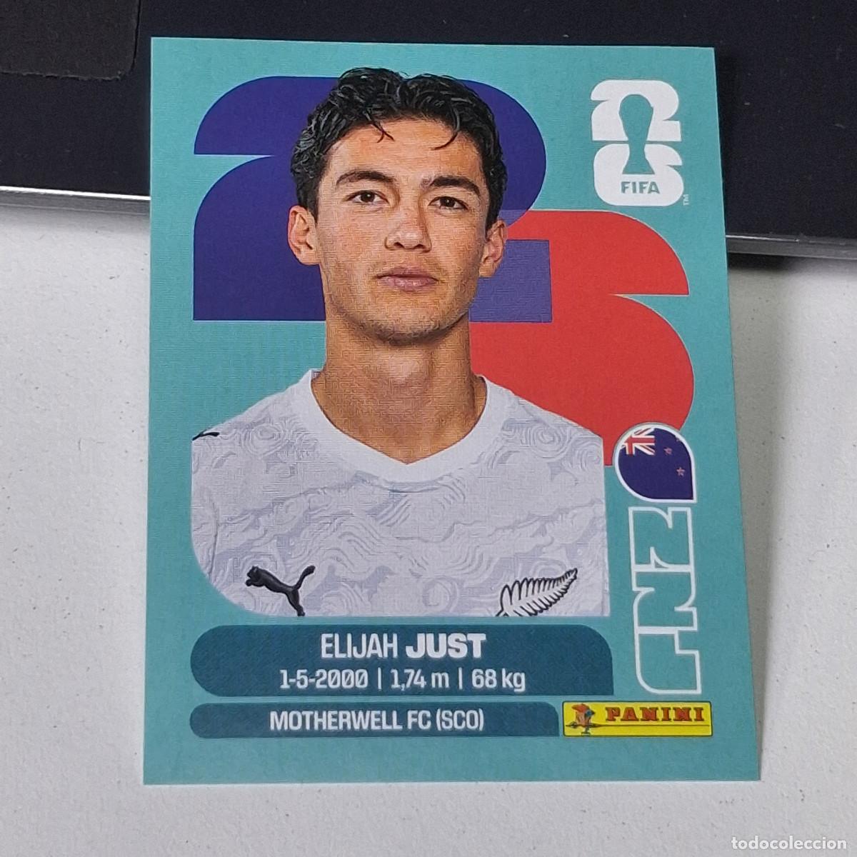 Cromos de F&uacute;tbol: B25 NZL18 ELIJAH JUST 18 NUEVA ZELANDA NZL NEW ZEALAND MUNDIAL FIFA WORLD CUP 2026 STICKER PANINI