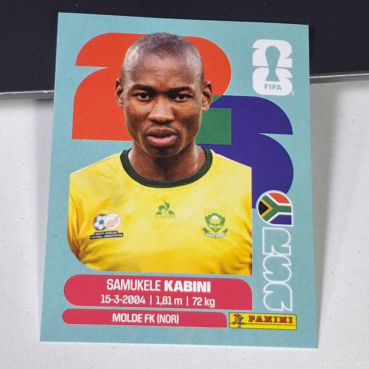 Cromos de F&uacute;tbol: B26 RSA5 SAMUKELE KABINI 5 SUD&Aacute;FRICA RSA SOUTH AFRIKA MUNDIAL FIFA WORLD CUP 2026 STICKER PANINI