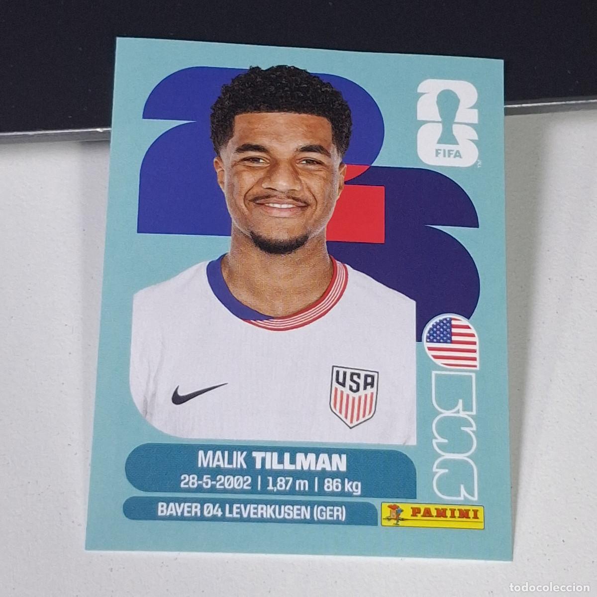 Cromos de F&uacute;tbol: B26 USA15 MALIK TILLMAN 15 ESTADOS UNIDOS USA MUNDIAL FIFA WORLD CUP 2026 STICKER PANINI
