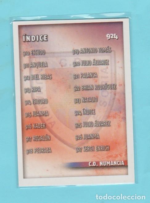 Cromos de F&uacute;tbol: MUNDICROMO 2014 2015 14 15 C.D NUMANCIA &Iacute;NDICE 924
