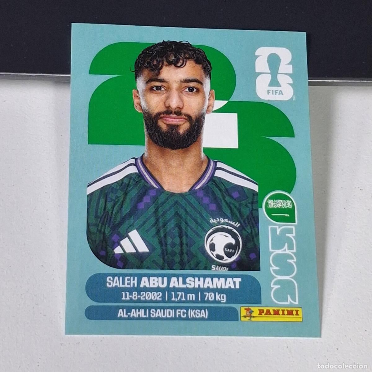 Cromos de F&uacute;tbol: B26 KSA14 SALEH ABU ALSHAMAT 14 ARABIA SAUD&Iacute; KSA MUNDIAL FIFA WORLD CUP 2026 STICKER PANINI