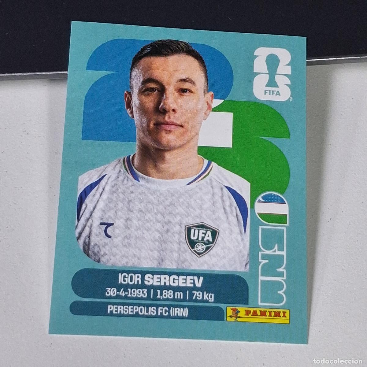 Fu&szlig;ball-Sticker: B26 UZB19 IGOR SERGEEV 19 UZBEKIST&Aacute;N UZB MUNDIAL FIFA WORLD CUP 2026 STICKER PANINI