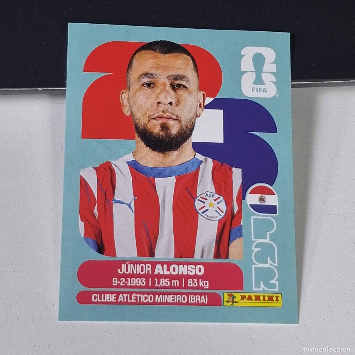 Cromos de F&uacute;tbol: B26 PAR8 JUNIOR ALONSO 8 PARAGUAY PAR MUNDIAL FIFA WORLD CUP 2026 STICKER PANINI