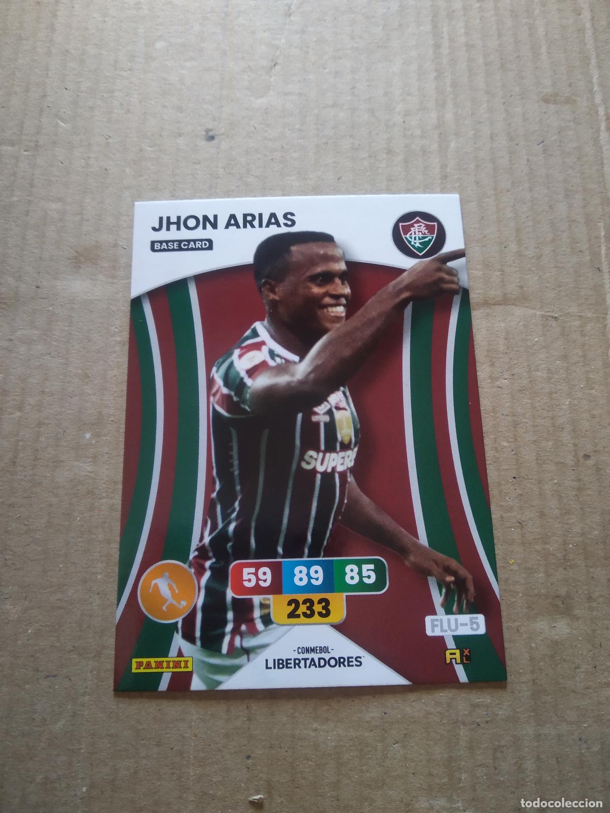 Cromos de Futebol: JHON ARIAS FLUMINENSE CROMO FUTBOL PANINI ADRENALYN CONMEBOL LIBERTADORES SUDAMERICANA 2024