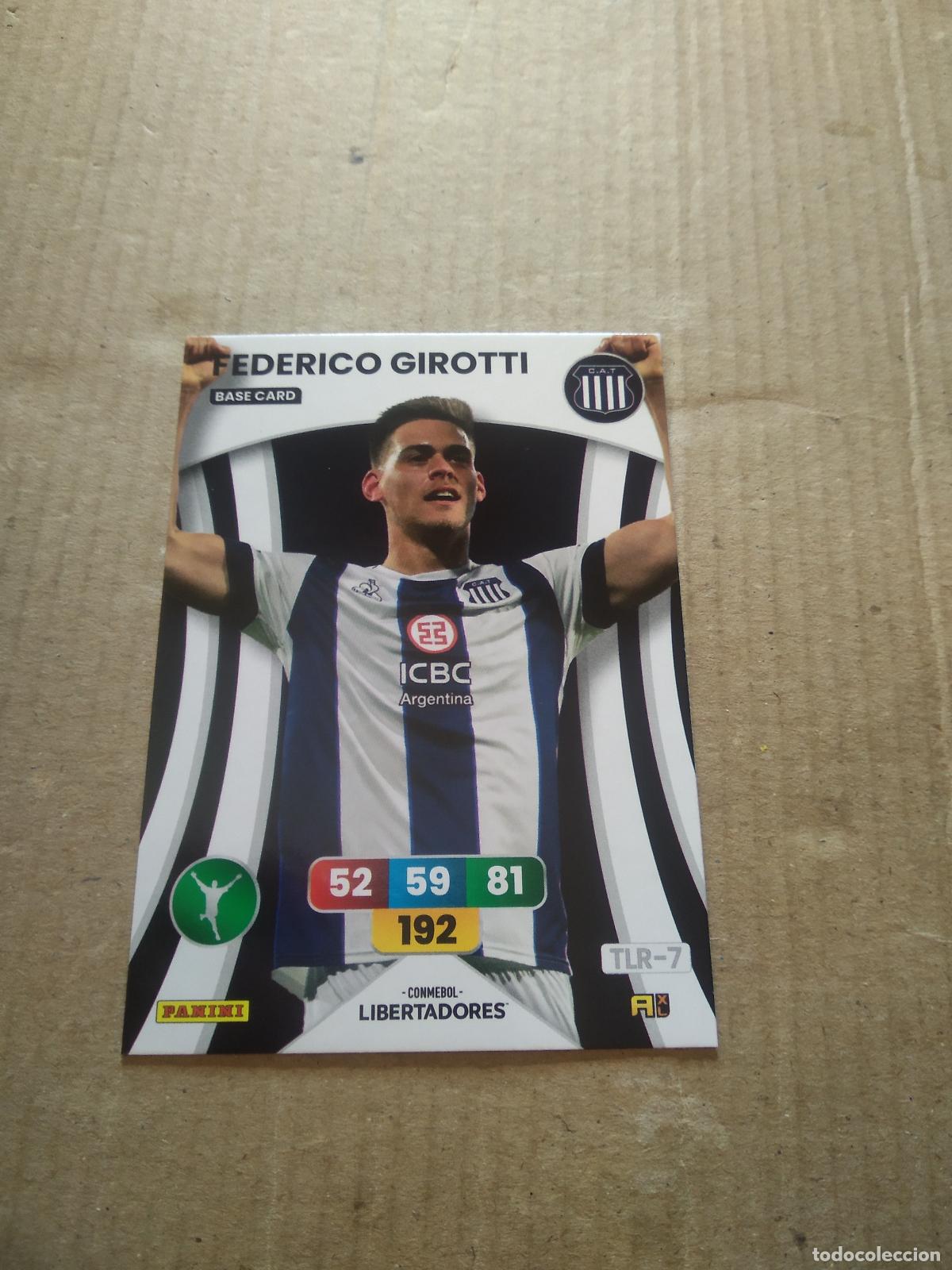 Football Stickers: FEDERICO GIROTTI TALLERES CROMO FUTBOL PANINI ADRENALYN CONMEBOL LIBERTADORES SUDAMERICANA 2024