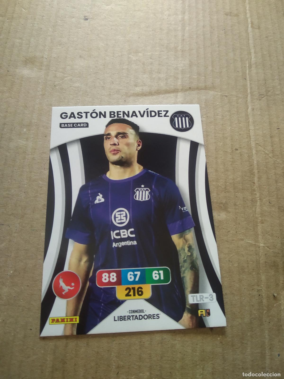 Football Stickers: GASTON BENAVIDEZ TALLERES CROMO FUTBOL PANINI ADRENALYN CONMEBOL LIBERTADORES SUDAMERICANA 2024