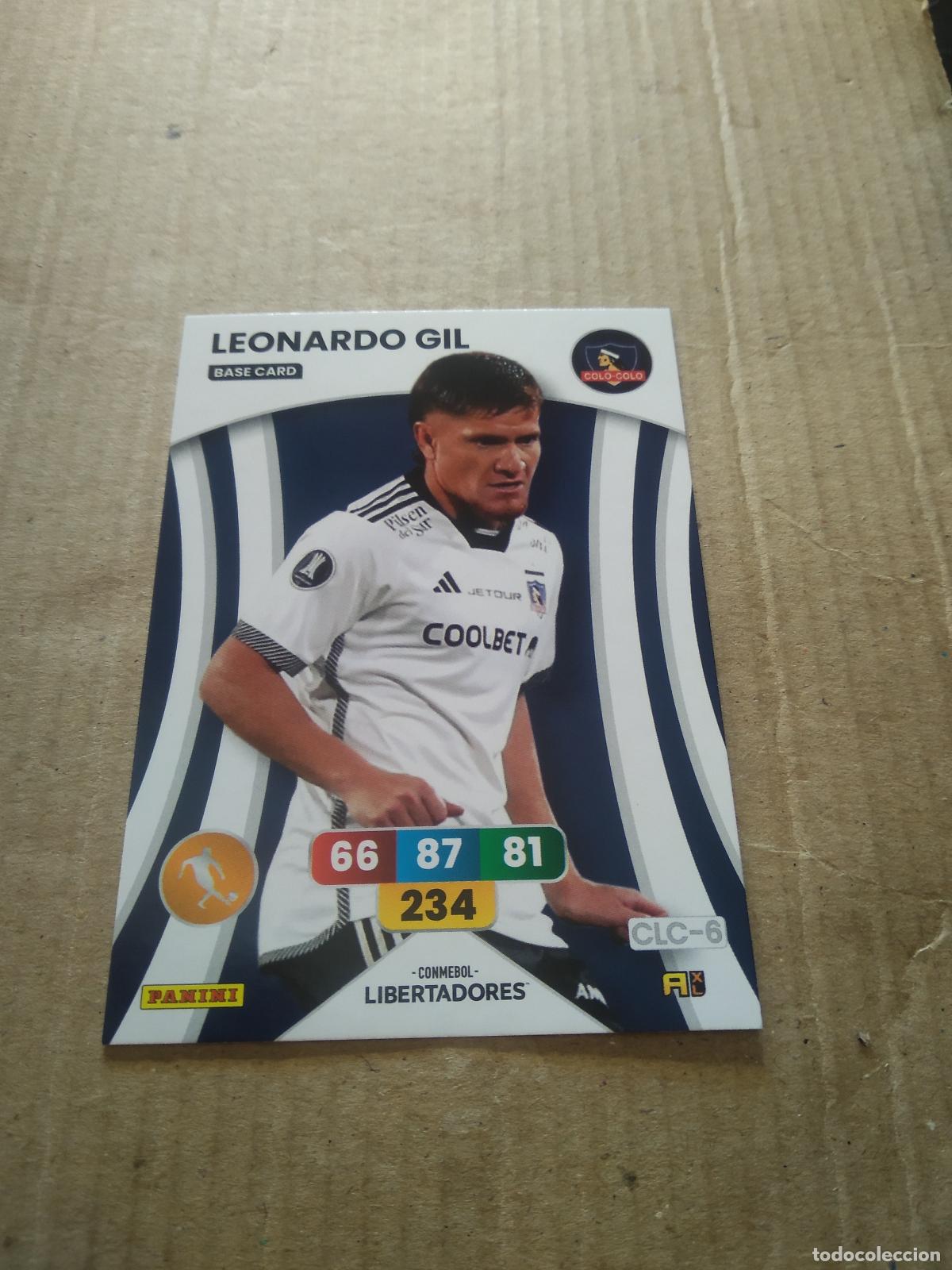 Cartes &agrave; collectionner de Football: LEONARDO GIL COLO-COLO CROMO FUTBOL PANINI ADRENALYN CONMEBOL LIBERTADORES SUDAMERICANA 2024