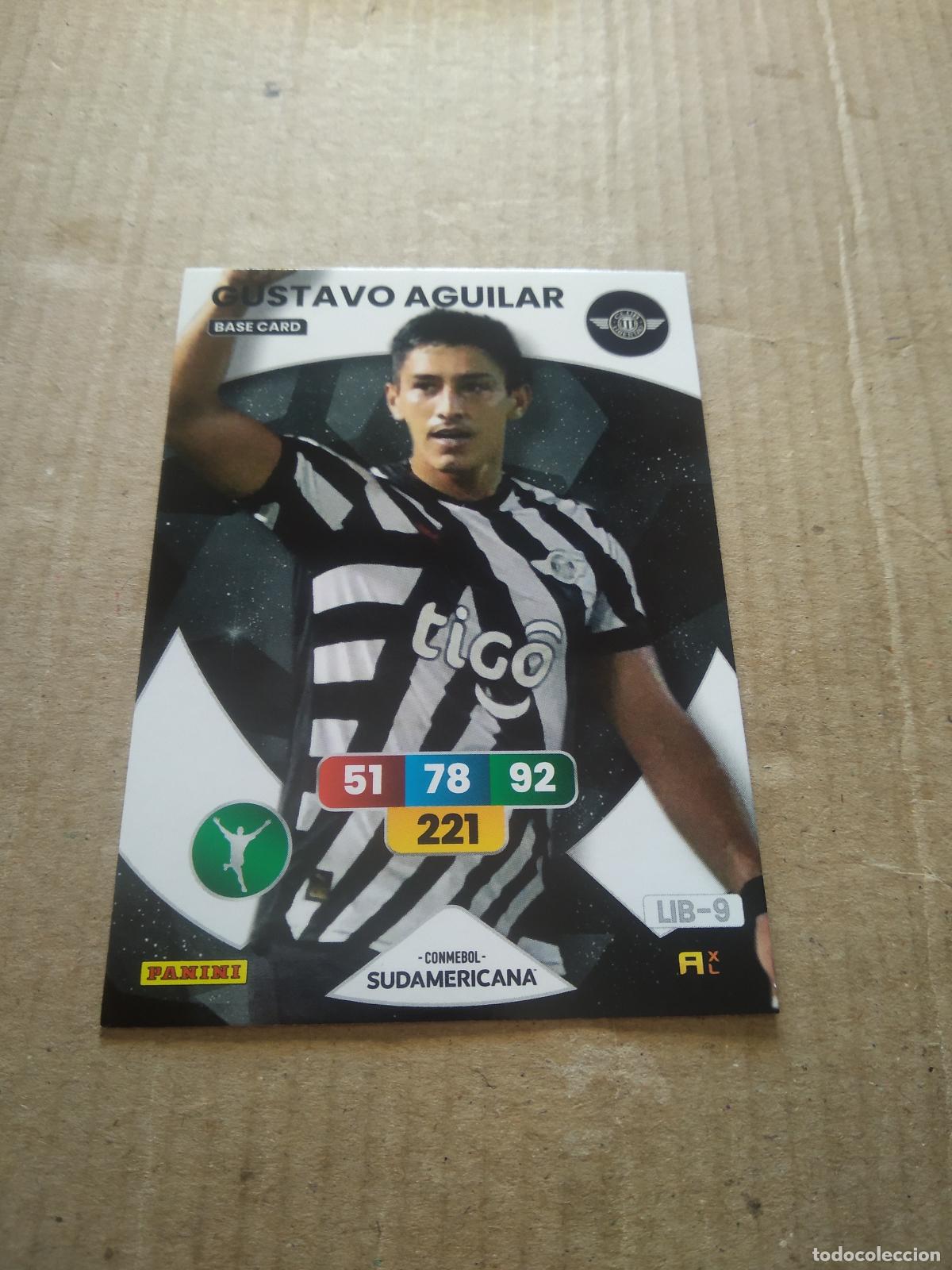 Cromos de F&uacute;tbol: GUSTAVO AGUILAR CLUB LIBERTAD CROMO FUTBOL PANINI ADRENALYN CONMEBOL LIBERTADORES SUDAMERICANA 2024