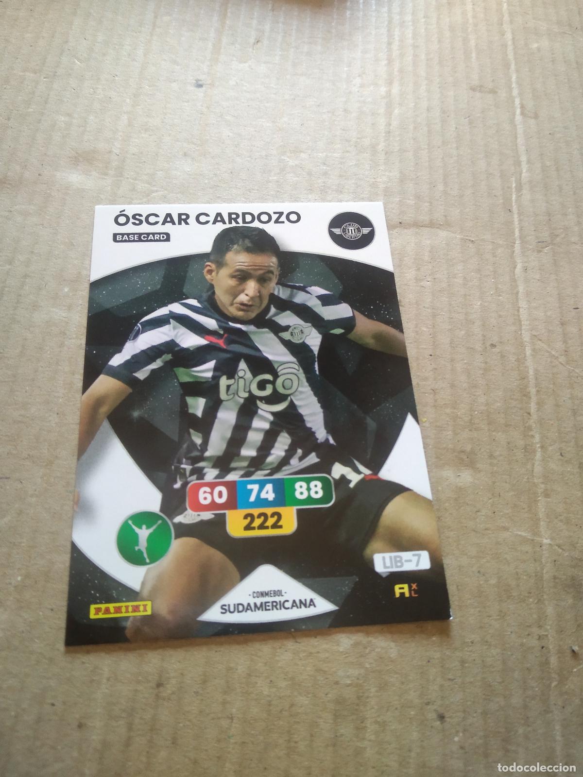 Cromos de F&uacute;tbol: OSCAR CARDOZO CLUB LIBERTAD CROMO FUTBOL PANINI ADRENALYN CONMEBOL LIBERTADORES SUDAMERICANA 2024