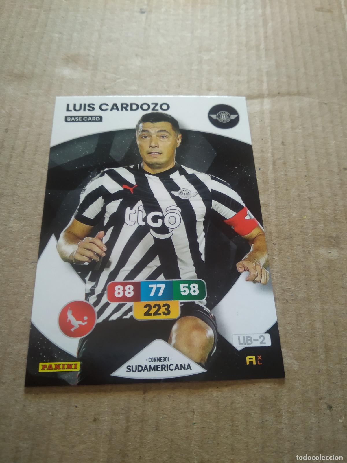 Cromos de F&uacute;tbol: LUIS CARDOZO CLUB LIBERTAD CROMO FUTBOL PANINI ADRENALYN CONMEBOL LIBERTADORES SUDAMERICANA 2024