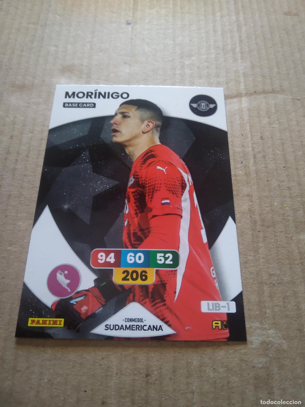 Cromos de F&uacute;tbol: MORINIGO CLUB LIBERTAD CROMO FUTBOL PANINI ADRENALYN CONMEBOL LIBERTADORES SUDAMERICANA 2024
