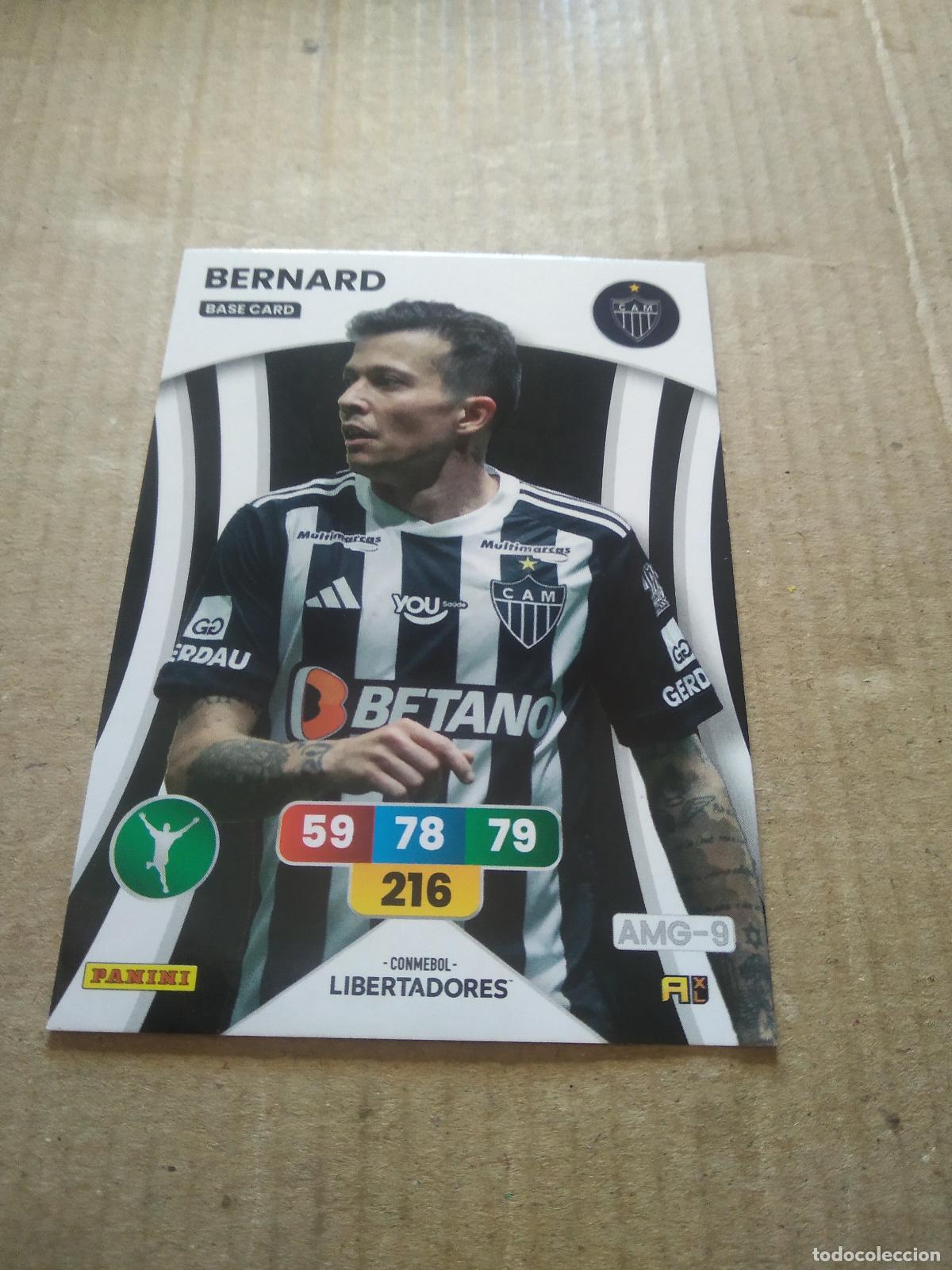 Cromos de F&uacute;tbol: BERNARD ATLETICO MINEIRO CROMO FUTBOL PANINI ADRENALYN CONMEBOL LIBERTADORES SUDAMERICANA 2024