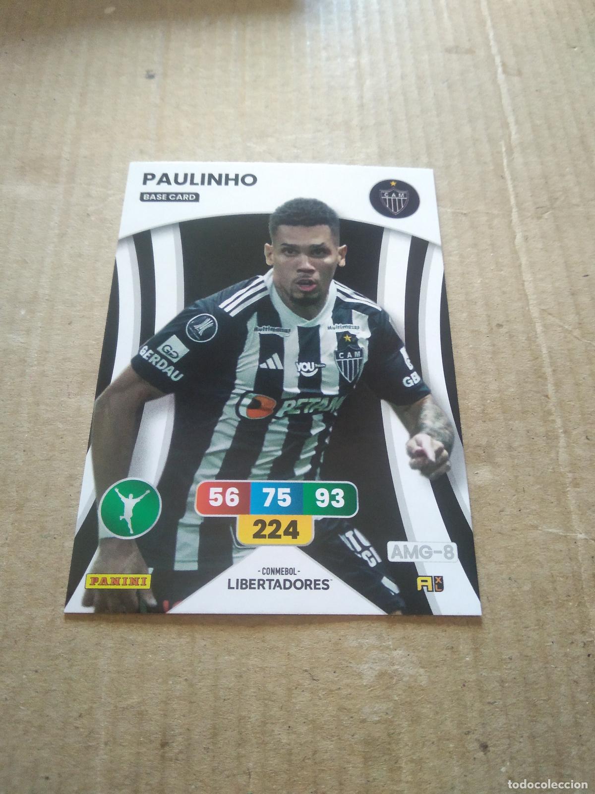Cromos de F&uacute;tbol: PAULINHO ATLETICO MINEIRO CROMO FUTBOL PANINI ADRENALYN CONMEBOL LIBERTADORES SUDAMERICANA 2024