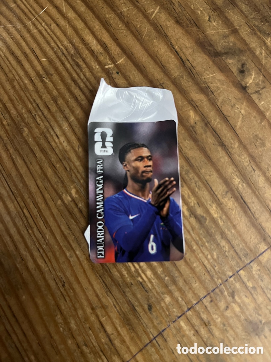 Cromos de F&uacute;tbol: R31897 CROMO PEGATINA ADHESIVO PROMOCION COCA COLA EDUARDO CAMAVINGA FRANCIA MUNDIAL FUTBOL 2026