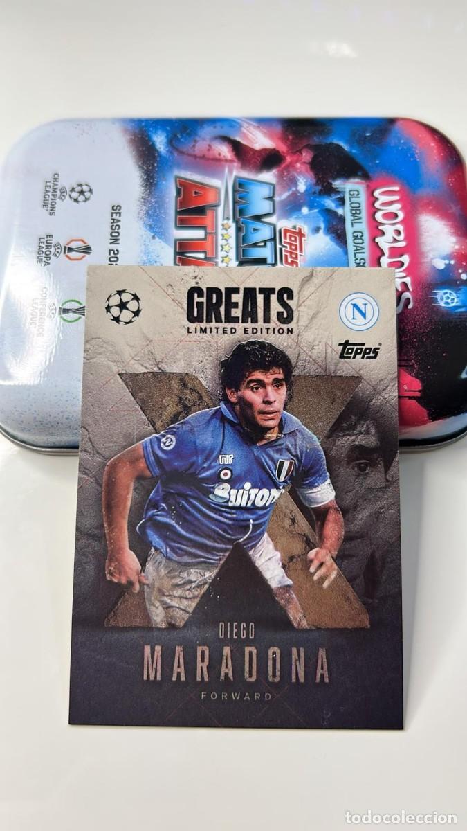 Cromos de F&uacute;tbol: Diego Armando Maradona Greats Limited Edition Napoles Topps Match Attax