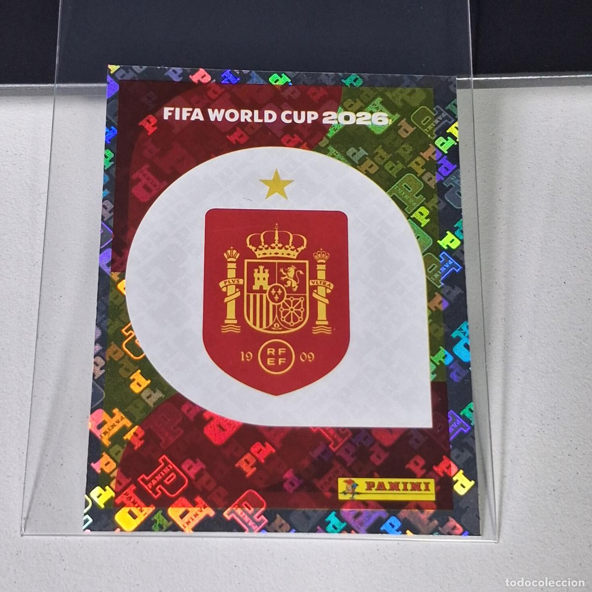 Figurine di Calcio: B27 ESP 1 ESP1 LOGO BADGE SPAIN ESCUDO ESPA&Ntilde;A MUNDIAL FIFA WORLD CUP 2026 STICKER PANINI