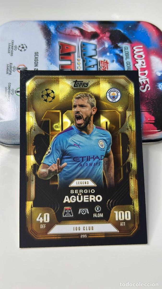Cromos de F&uacute;tbol: Kun Sergio Aguero 100 club Legend Topps Match Attax